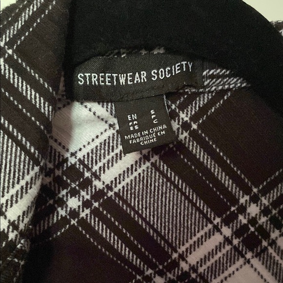 Streetwear Society Black and White Checkered Shirt - Picture 2 of 2